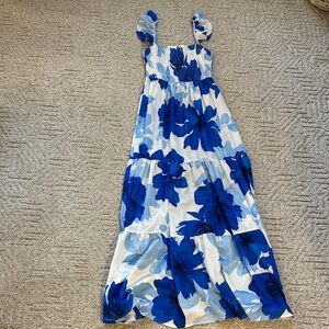 Flying Tomato Blue and White Floral Maxi Dress